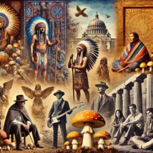 Historical use of magic mushrooms, from ancient rituals to modern times, including pictures of magic mushrooms and their effects.