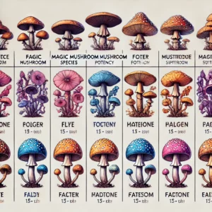 Comparative potency of different magic mushroom species, comparing their effects and strengths in Canada. Explore which species are considered the most potent, their effects, and where to buy magic mushrooms online in Canada.