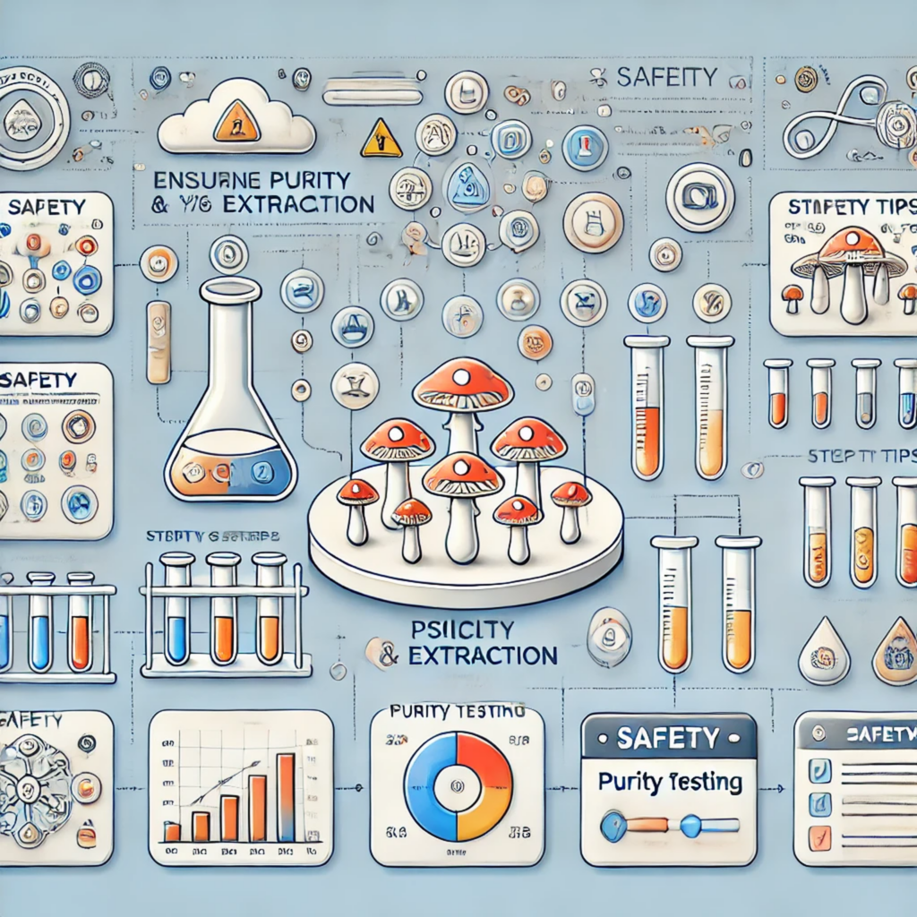 Ensuring purity and safety in psilocybin extraction, exploring safety measures, purity checks, and where to buy magic mushrooms online. Learn about ensuring purity in psilocybin extraction in Canada.